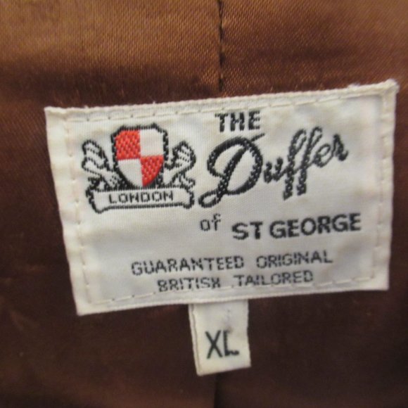 Made in England Duffer of St. George Men's Croc Print Leather Jacket Size L - Picture 4 of 12